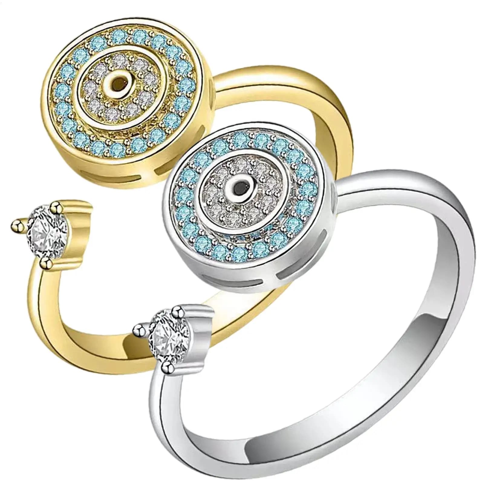 Anello Antistress Regolabile per Uomo e Donna, Gioiello Fidget Elegante e Raffinato per Amici, Famiglie e Festività