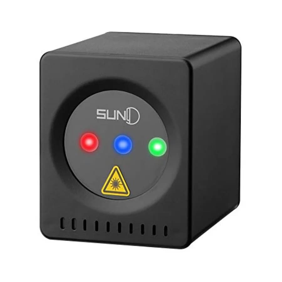 Mini Proiettore Laser Portatile Senza Fili Ricaricabile GOBO, Luci da Festa DJ Attivate dal Suono per Viaggi all'Aperto e Campeggio