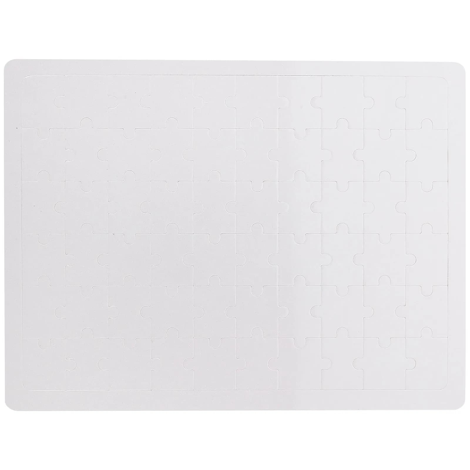 Puzzle Rettangolare in Legno per Sublimazione Termica, Pezzo Vuoto Fai-da-Te per Trasferimento a Caldo, Puzzle Creativo per Attività Familiari e Giochi per Feste