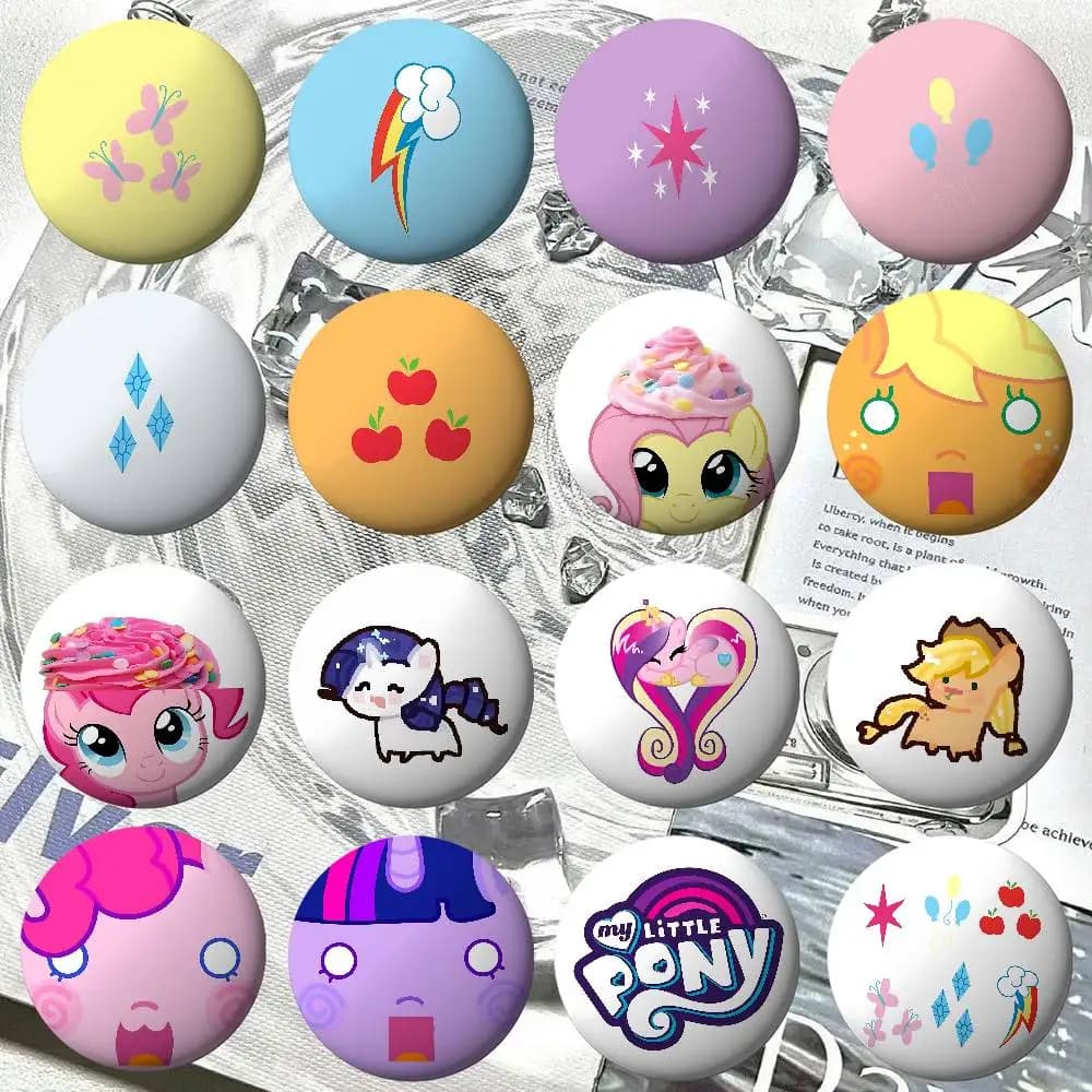 Anime M-My Little P-Pony Kawaii Badge Pins For Friend, Backpack, Clothing, Collectible Accessories, Jewelry Gift