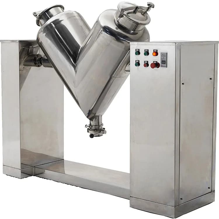 V-100 Custom Cone Food Milk Coffee Powder Mixer V Shape Blending V Type Protein Powder Mixing Machine Food Grade