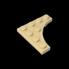 Gobricks GDS-90033 Piastra Speciale 4 x 4 con Ritaglio Curvo compatibile con lego 35044 Assembla Blocchi di Costruzione giocattoli per bambini