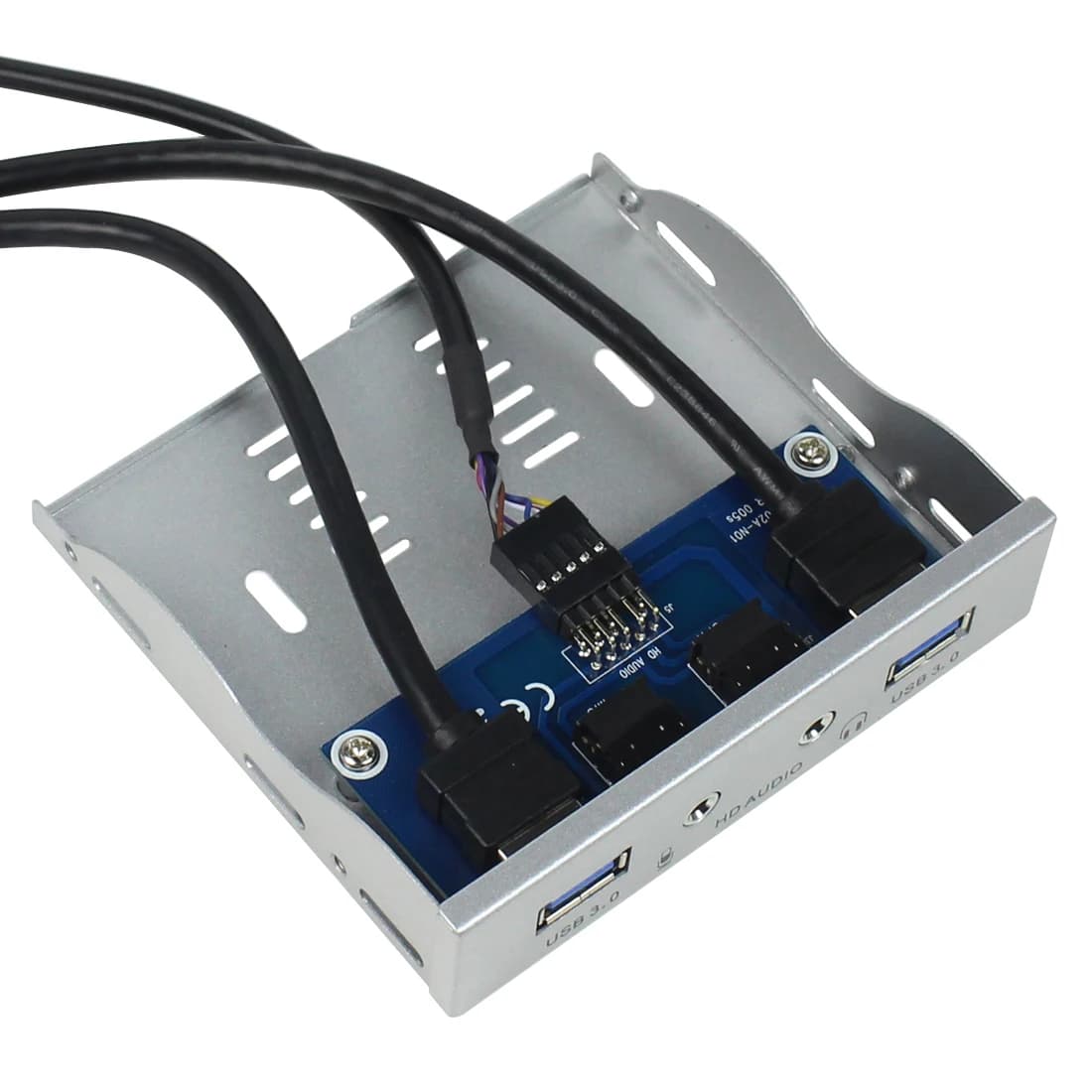 Hub USB 3.0 a 2 porte (19 pin + 9 pin) con audio HD e pannello frontale, adattatore combo per alloggiamento interno da 3,5 pollici per floppy da desktop