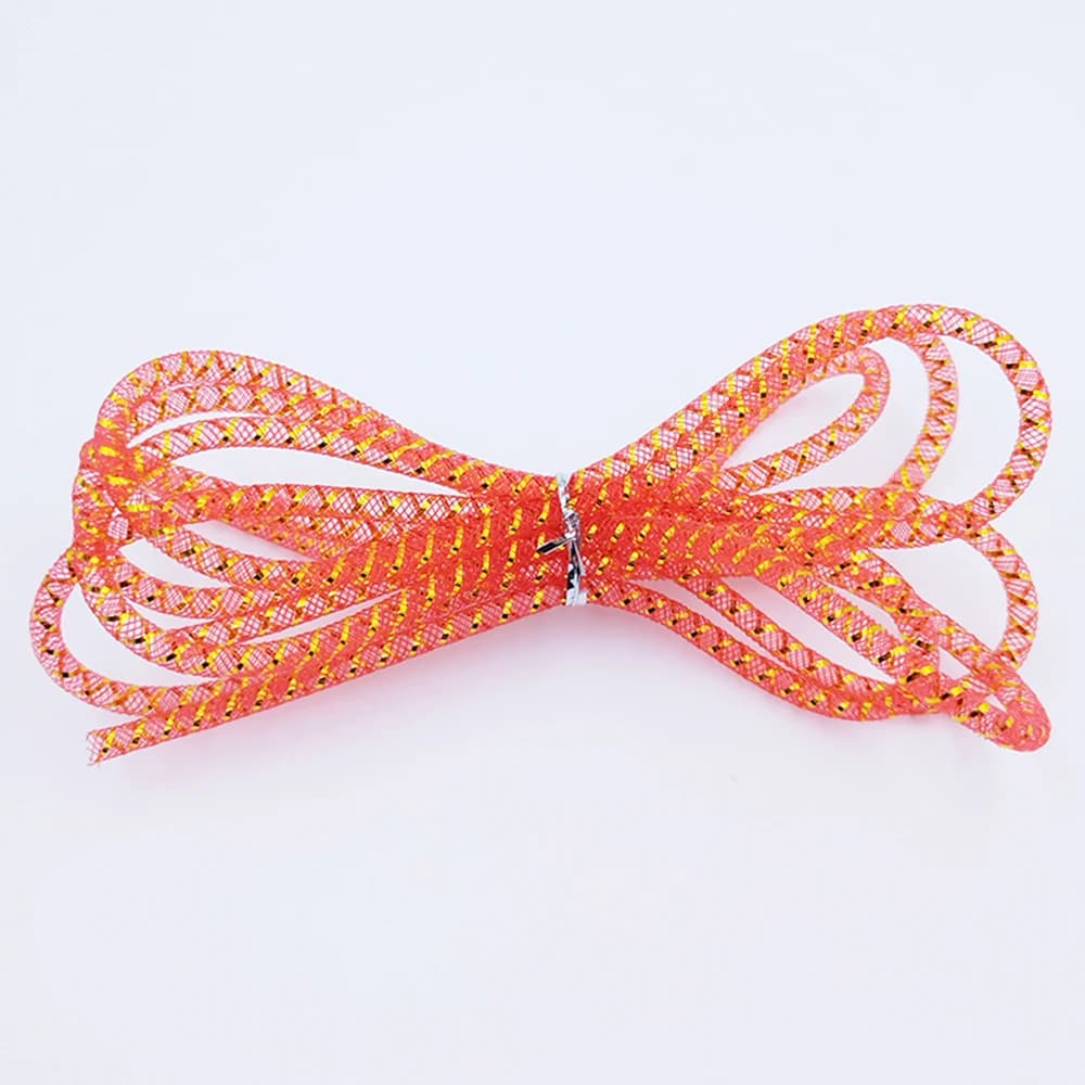 4MM 6M Filo d'argento colorato Tubo di maglia elastica Cavo di maglia Bracciale/Collana Stringa Gioielli fai da te Decorazione natalizia Rete riempita