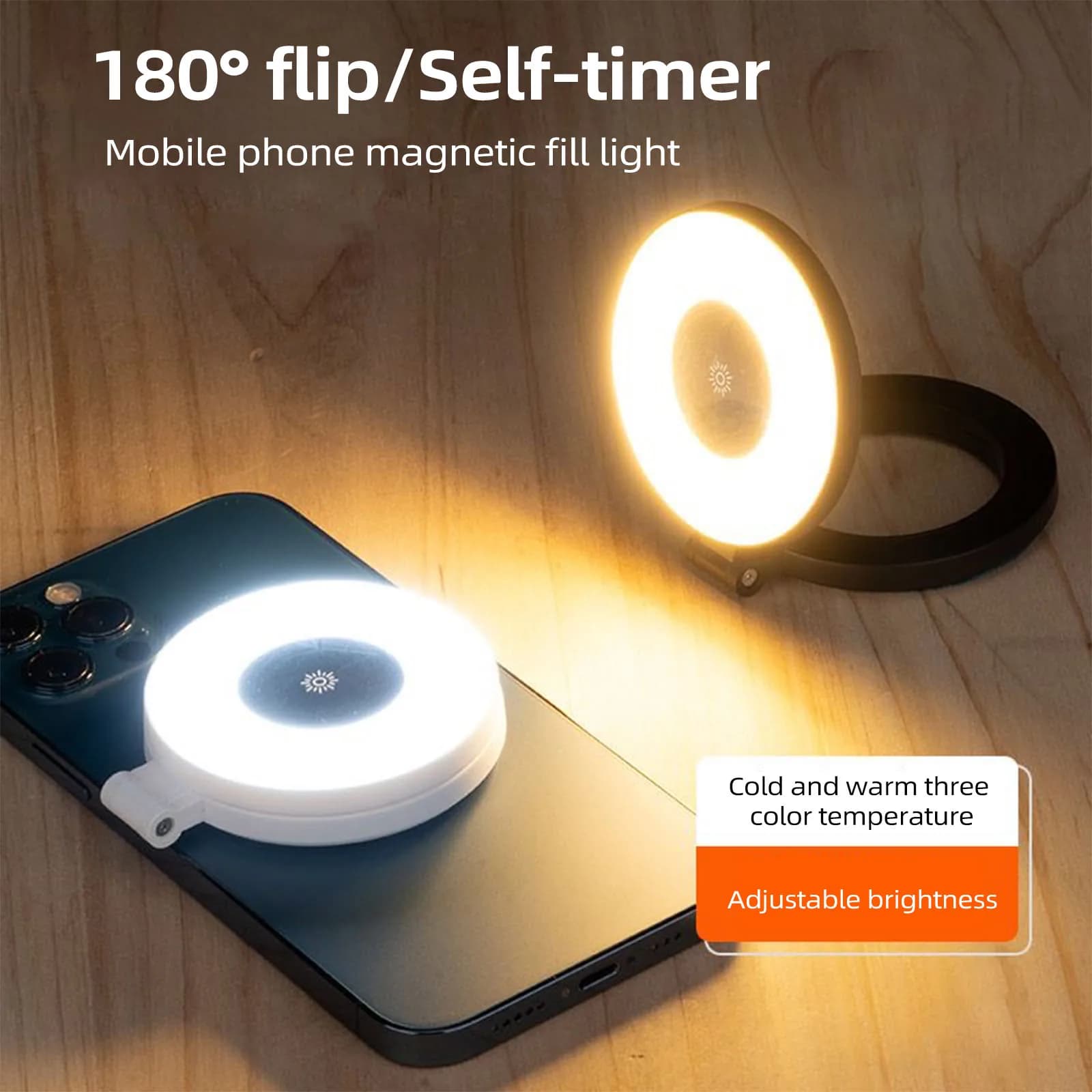 Magnetic Selfie Ring Light Smartphone Magnetic Filling Light Mini Pocket Selfie Light for iPhone XIAOMI HUAWEI SAMSUNG 2500K-9000K