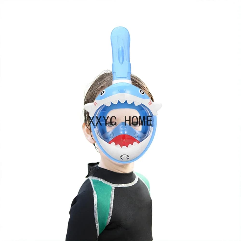 Children's Integrated Underwater Mask, Snorkeling Set Anti-fog and Anti-fog with Dry Mouth Top