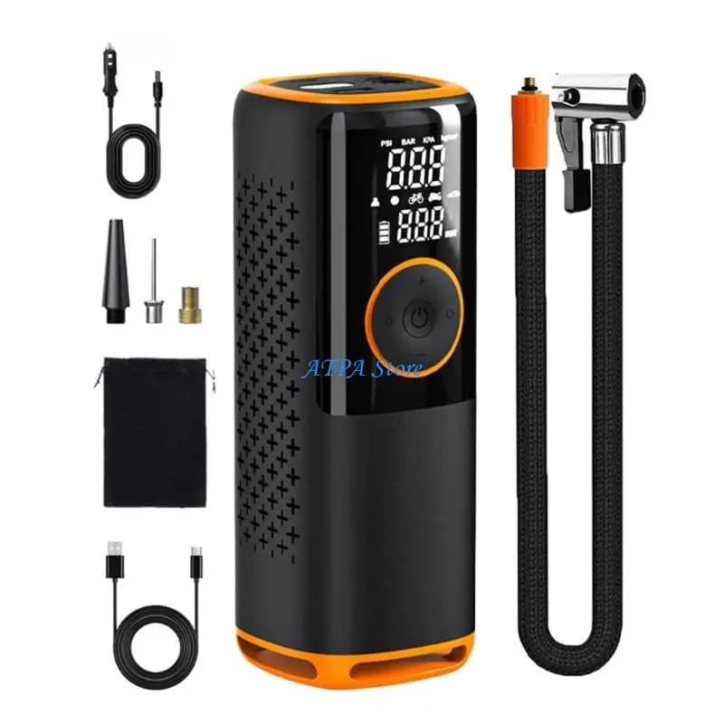 U13C Compressore d portatile per auto Pompe gonfiaggio per pneumatici elettriche senza fili per bici da auto