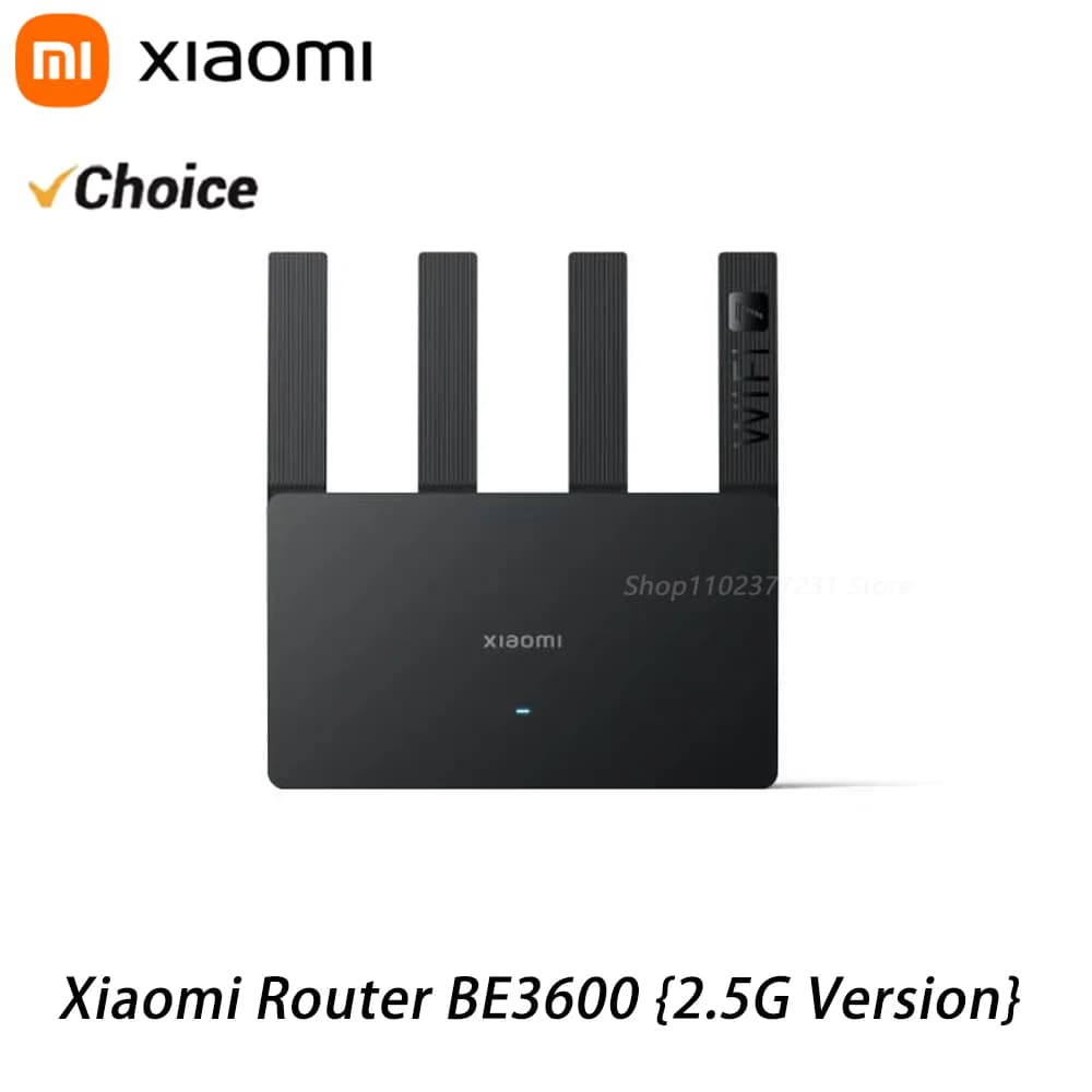 NUOVO Router Xiaomi BE3600 WiFi 7 3570Mbps Dual-Band con Aggregazione, Dual WAN LAN, Accelerazione Gaming, Mesh Network, Ripetitore Extender