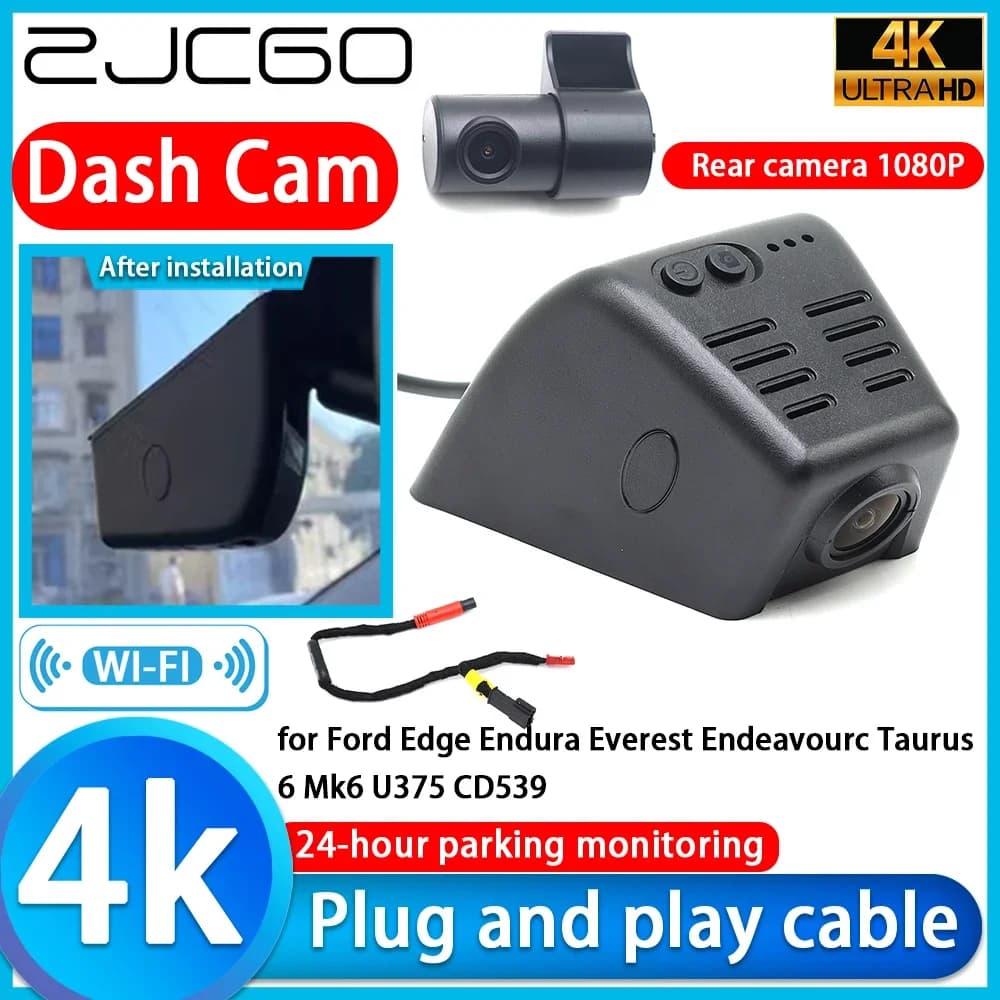 ZJCGO per Ford Edge Endura Everest Endeavour Taurus 6 Mk6 U375 CD539 Registratore Video 4K UHD Plug and Play DVR Dash Cam Telecamera