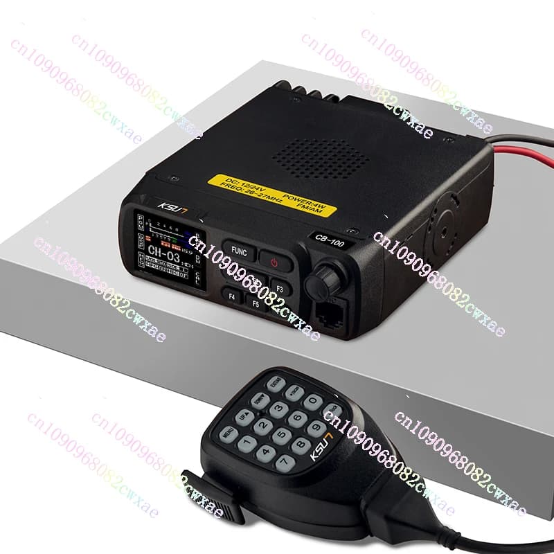 KSUN CB-100 Walkie Talkie 12V 24V Ricetrasmettitore a onde corte AM FM SSB 27MHz Radio per auto CB montata su veicolo per camion auto