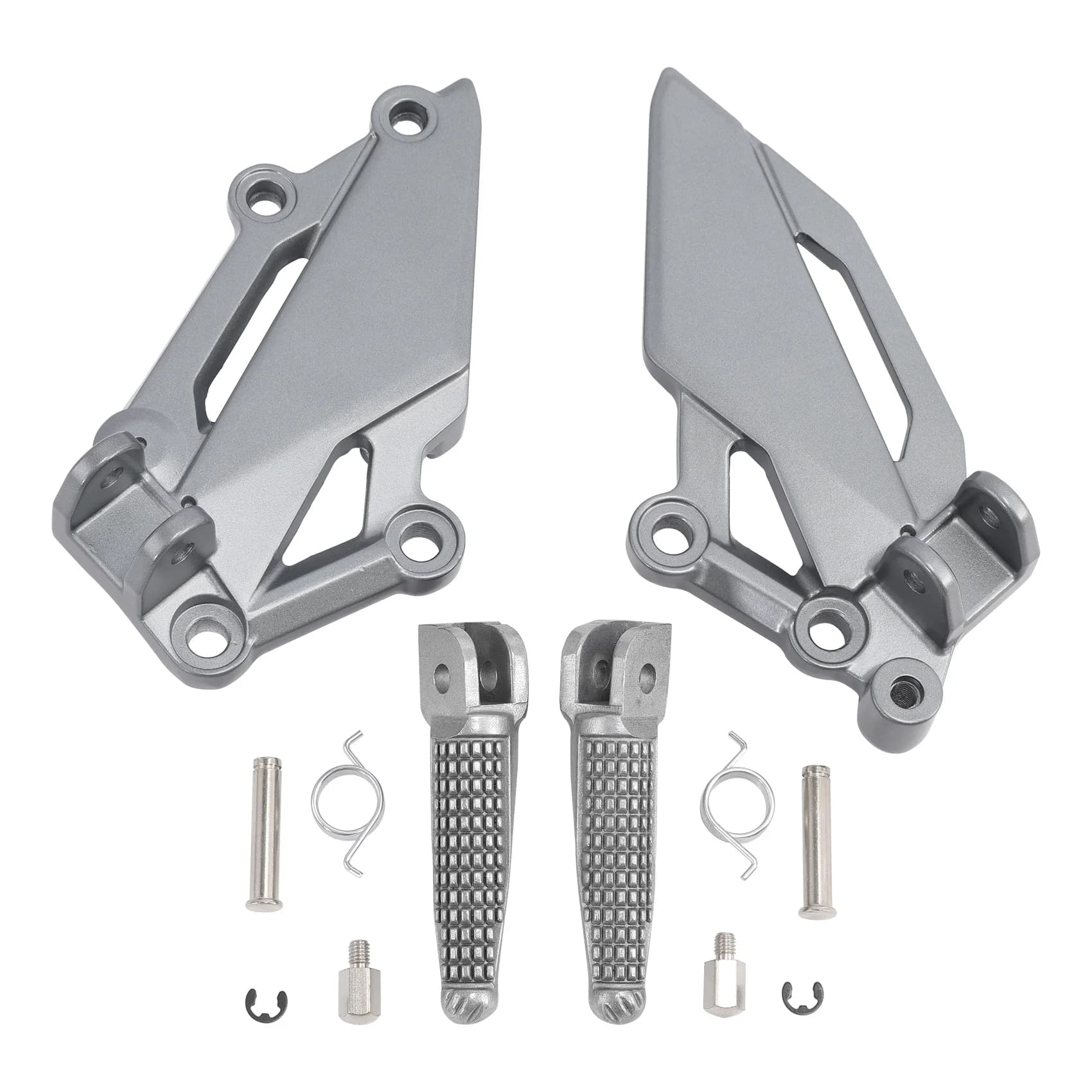 Set di staffe per poggiapiedi conducente anteriore per Kawasaki Z250 2013-2018 Z300 2015 Ninja 250R EX300 ABS 2014 Accessori moto
