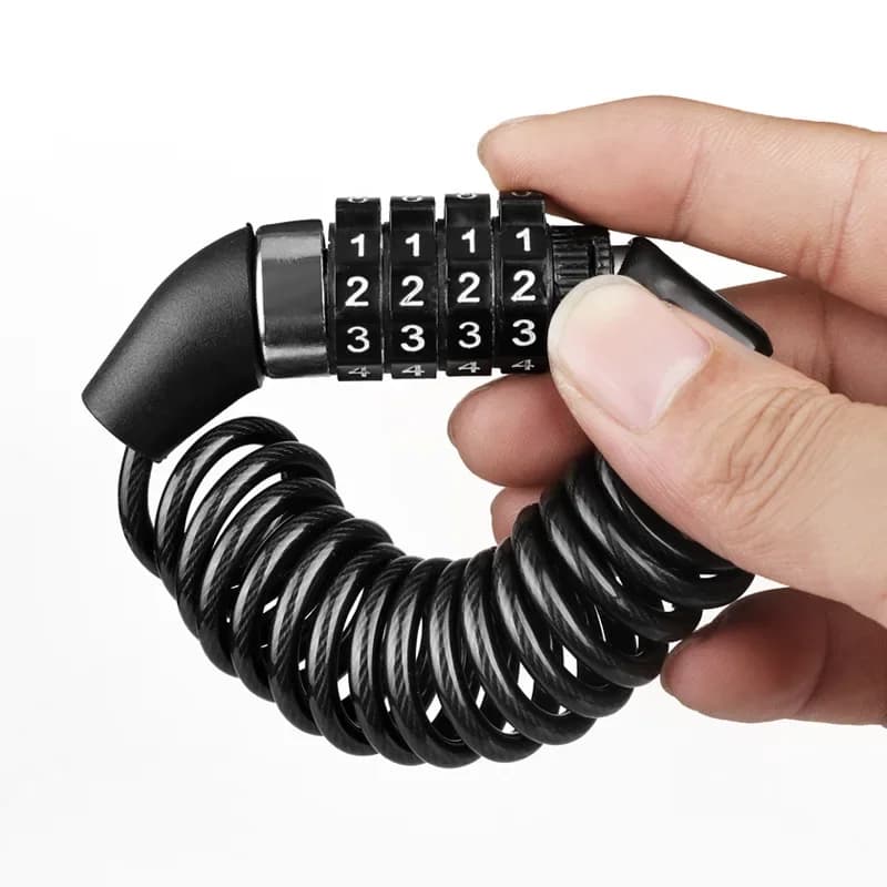 4 digit password bicycle lock Mini lock wire frame for Mountain Bike cable durable steel wire locks for helmet bicycle accessories
