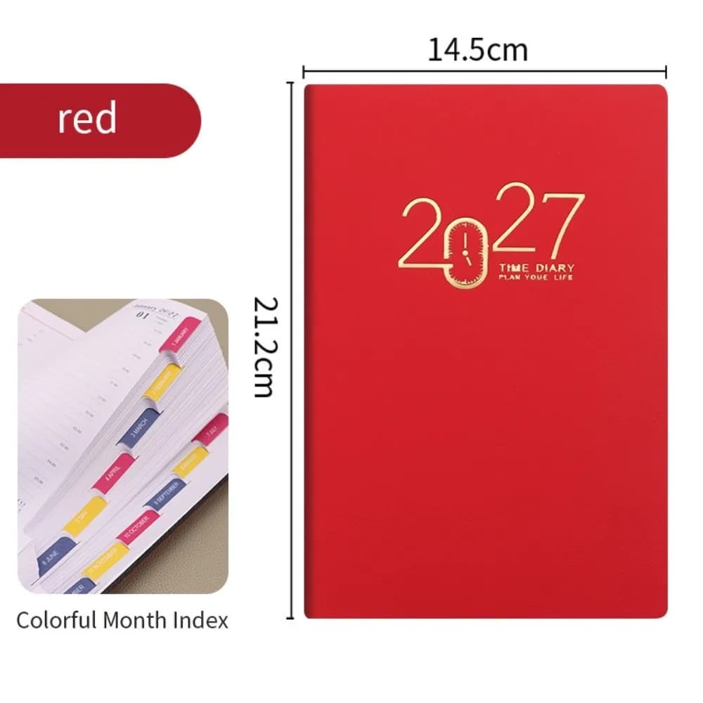 Multi-Purpose A5 2027 Planner with Monthly&Weekly Plan Pages Efficiency Agenda Book English Journal School Office