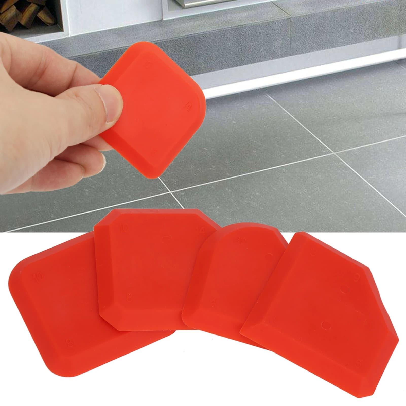 Set di Spatole per Sigillante, Strumenti per Finitura, Rimozione e Pulizia del Silicone, Kit di Attrezzi per Calafataggio