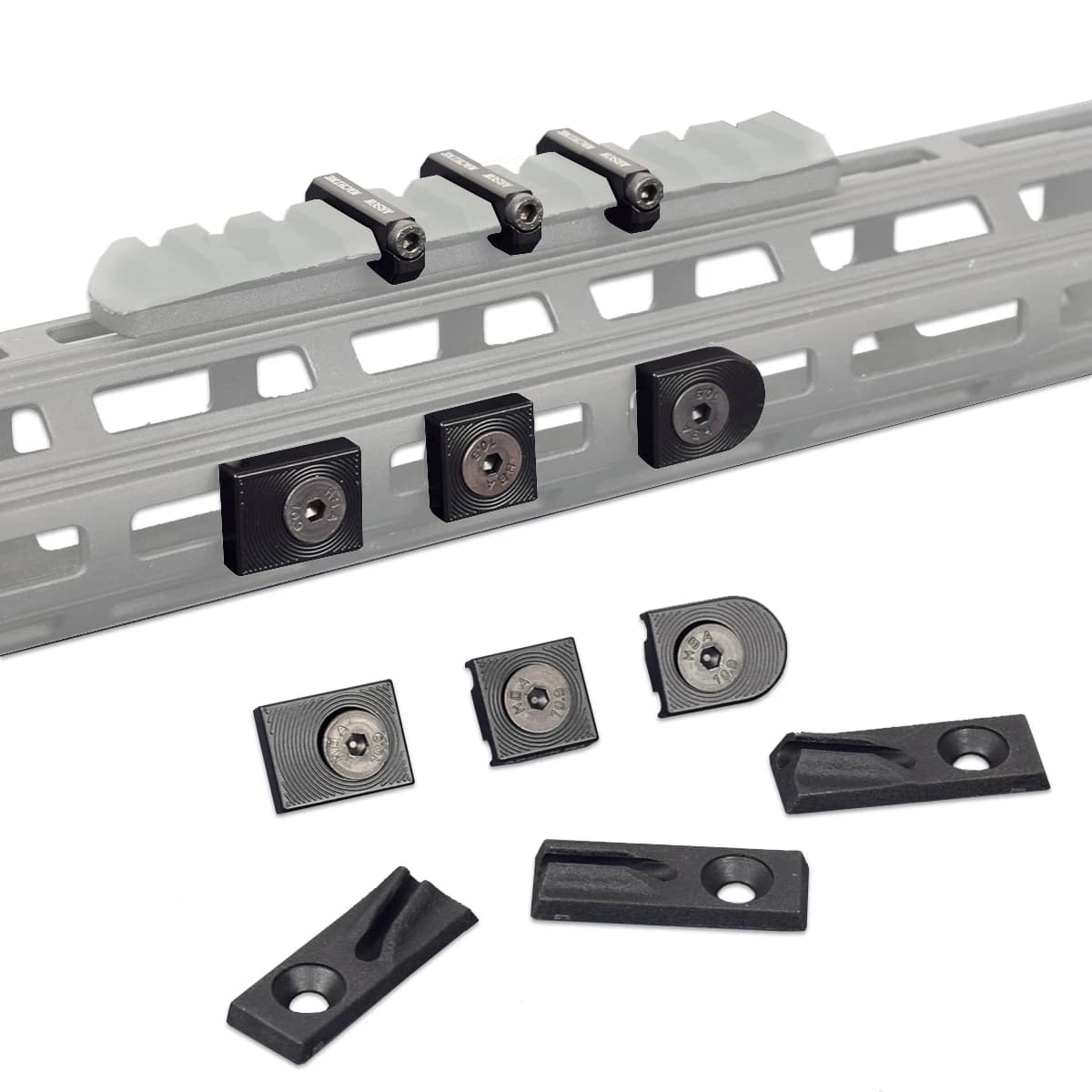 CNC Picatinny Wire Guide System Gestione dei cavi Macchina Arson Armi taticabali Scout Light M600 M300 Torcia elettrica Interruttore Cavo