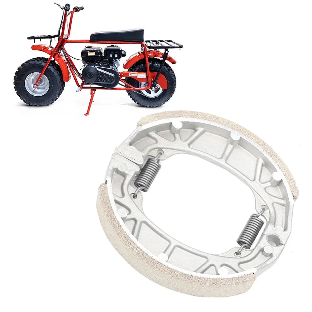 Scarpe a tamburo aftermarket per motocicli Mini parti bici 196cc Mini Bike BT200X Pastiglie freno 105mm Lunghezza 25mm Altezza