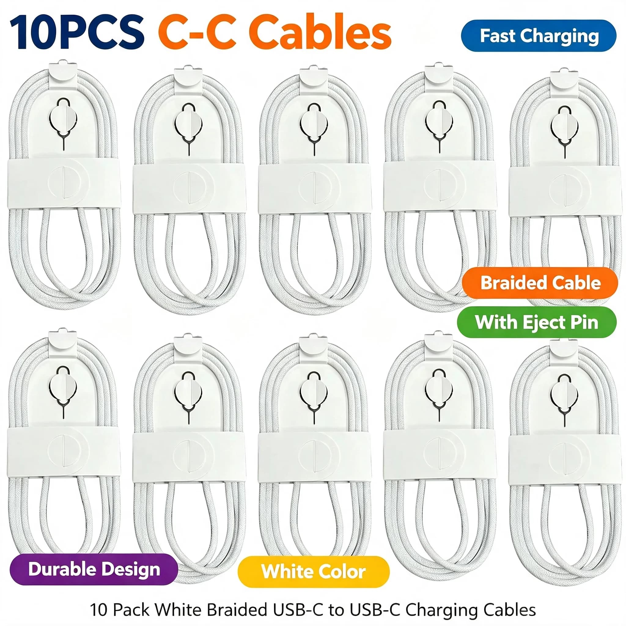 1-10 Pcs PD 60W USB C Fast Charger Cable For iPhone 17 16 15 14 13 Pro Max Type-C Weaving Date Cable Charge Accessories