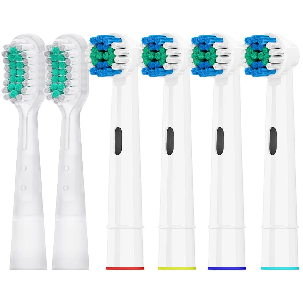 Pack of 4/8 spare heads with 2 heads for oscillating and vibrant toothbrush, compatible with Oral B electric toothbrush