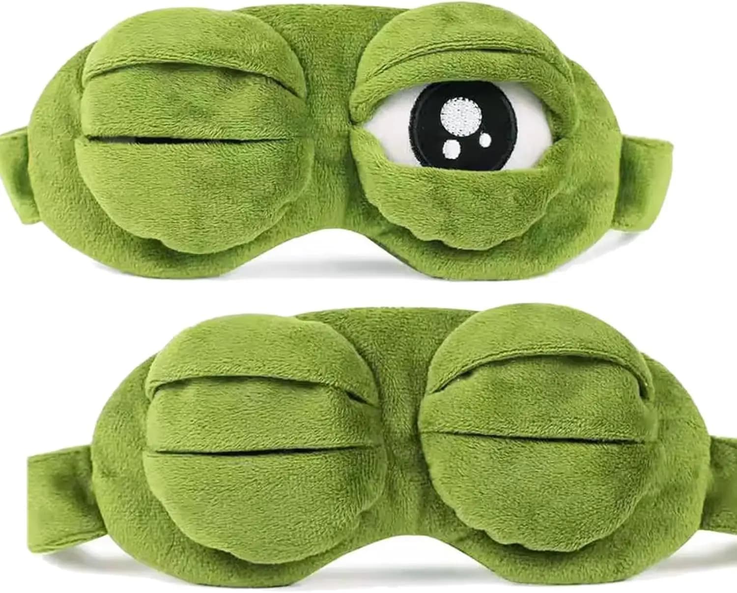 3D Sad Frog Sleep Mask Natural Sleeping Eyeshade Cover Shade Eye Patch Donna Uomo Soft Portable Blindfold Travel Eyepatch