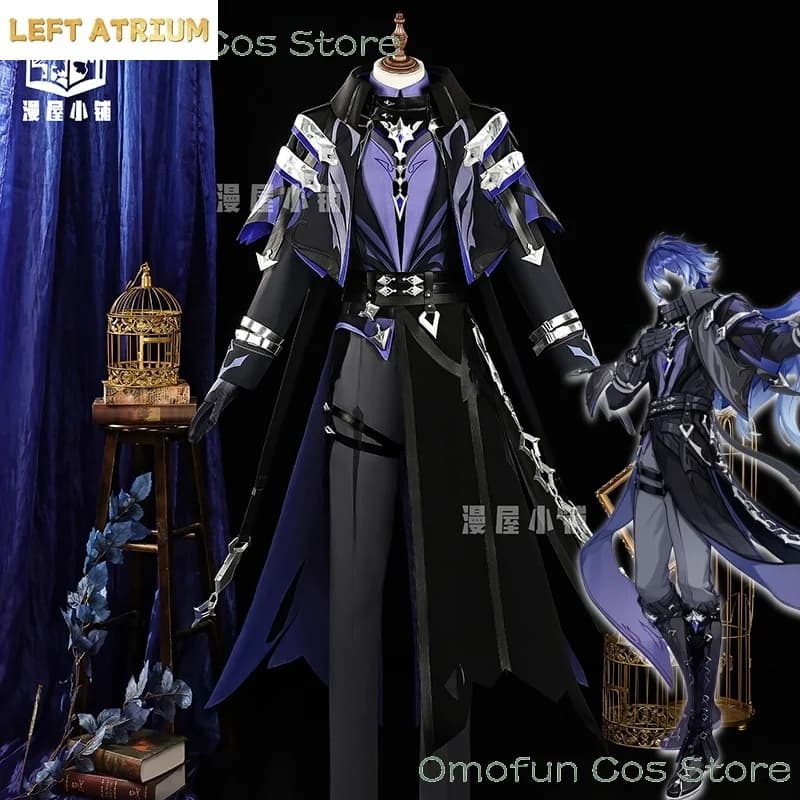 Kyryll Chudomirovich Flins Cosplay Fullset Costume Wig Boots Genshin Impact Anime Game Clothing Adults Halloween Outfit Uniform