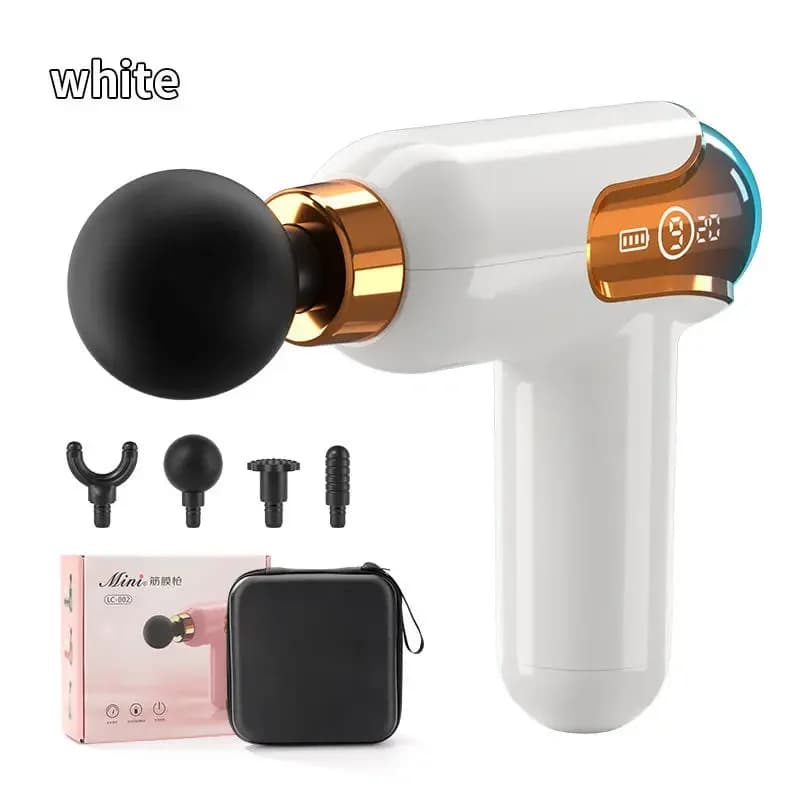 Mini Fascia Gun Deep Tissue Massager Portable Shock Muscle Massage Gun Handheld Full-Body Massager Small Silent Back Massage
