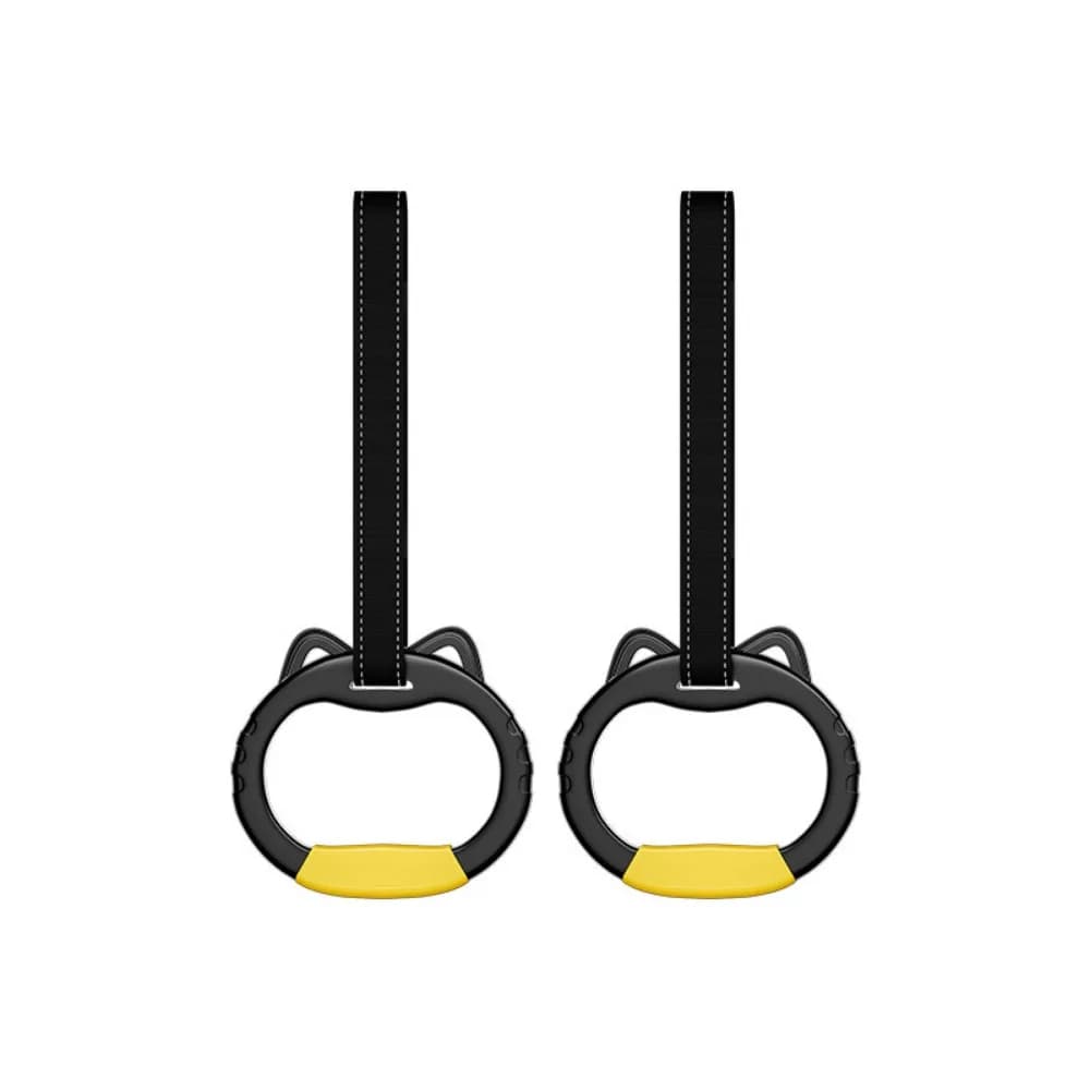 Ginnic rings with Straps, Adjustable Traction Bar Anti-slip, Comfortable Rings for Fitness Exercises