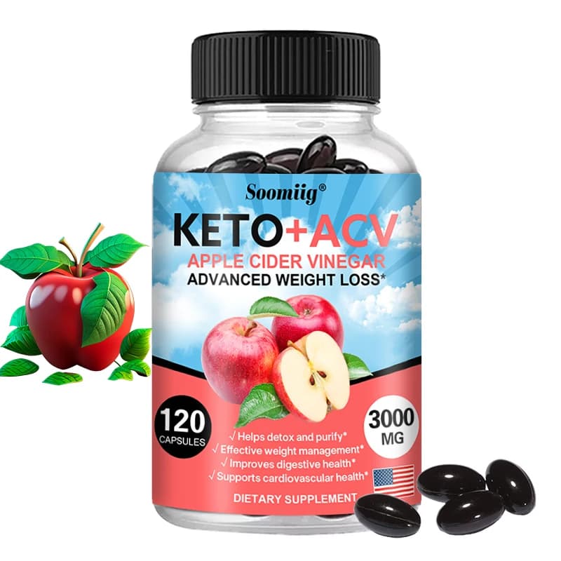 Manzana Vinegar - Improves digestion, appetite suppression, weight management, cleansing, vitamin supplement - 120 capsules
