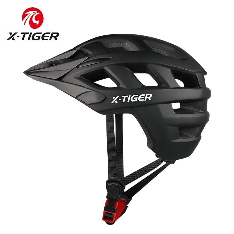 X-TIGER Casco da bici Casco da ciclismo di sicurezza con stampaggio integrato Casco da bicicletta per strada di montagna per adulti per uomo donna Nero Bianco