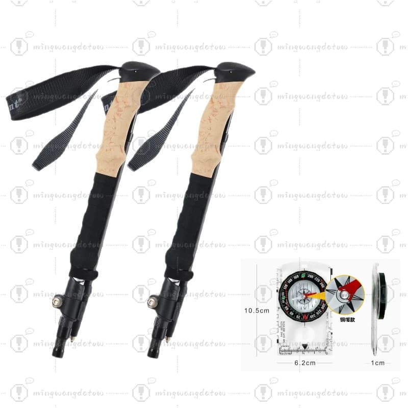 Bastone da Trekking Pieghevole 3K, Bastoncino Telescopico Ultraleggero Retrattile, Bastone da Passeggio Portatile per Esterni