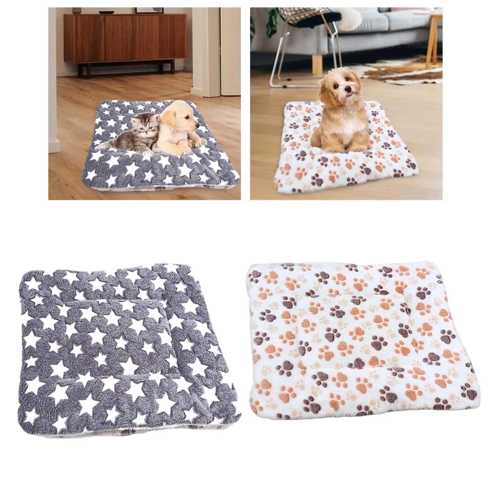 Tappetino per cuccia per cani reversibile con stampe carine per