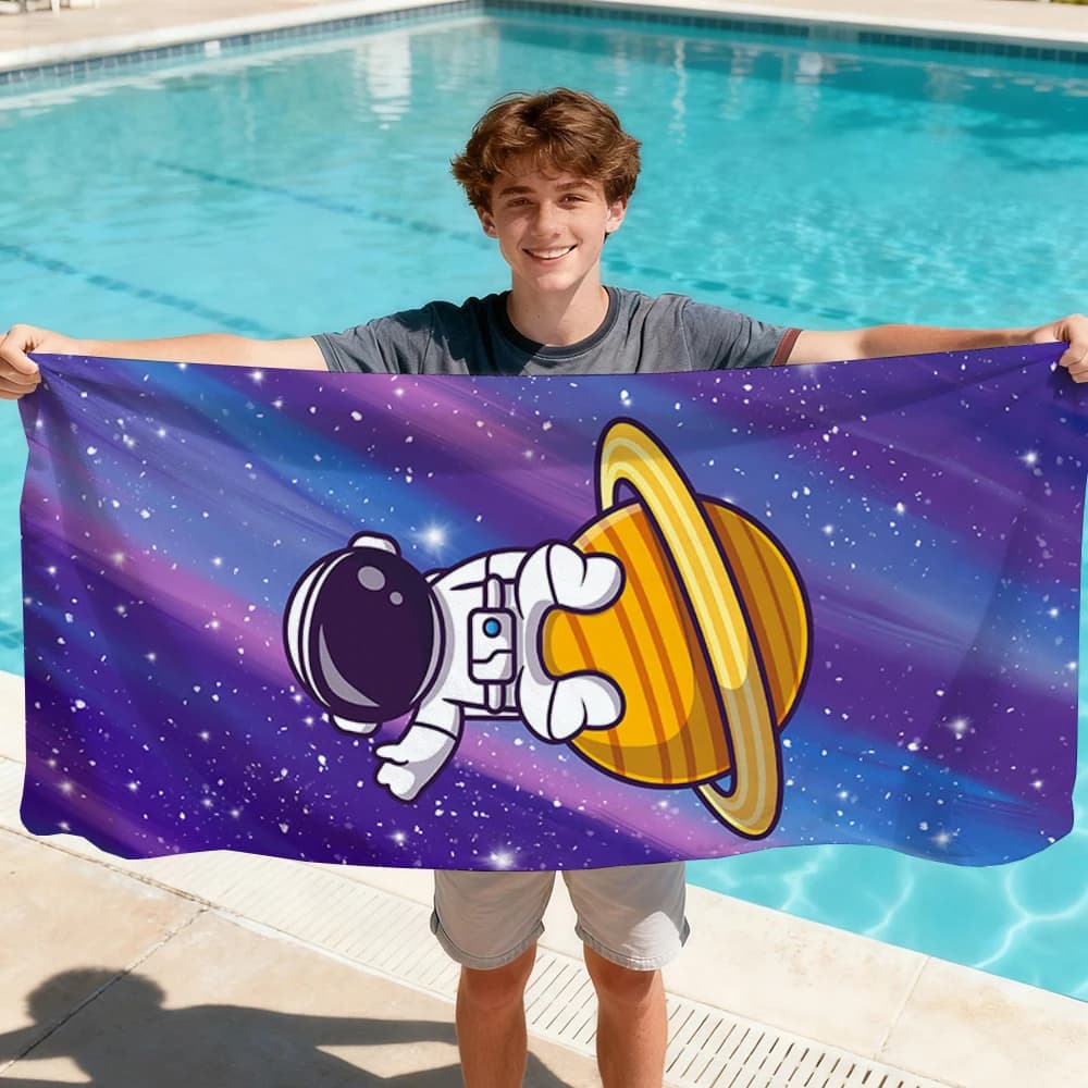 Asciugamano da spiaggia Starship Astronaut, asciugamano morbido e confortevole, per viaggi, nuoto, spiaggia, yoga, campeggio, bagno, immersioni, surf