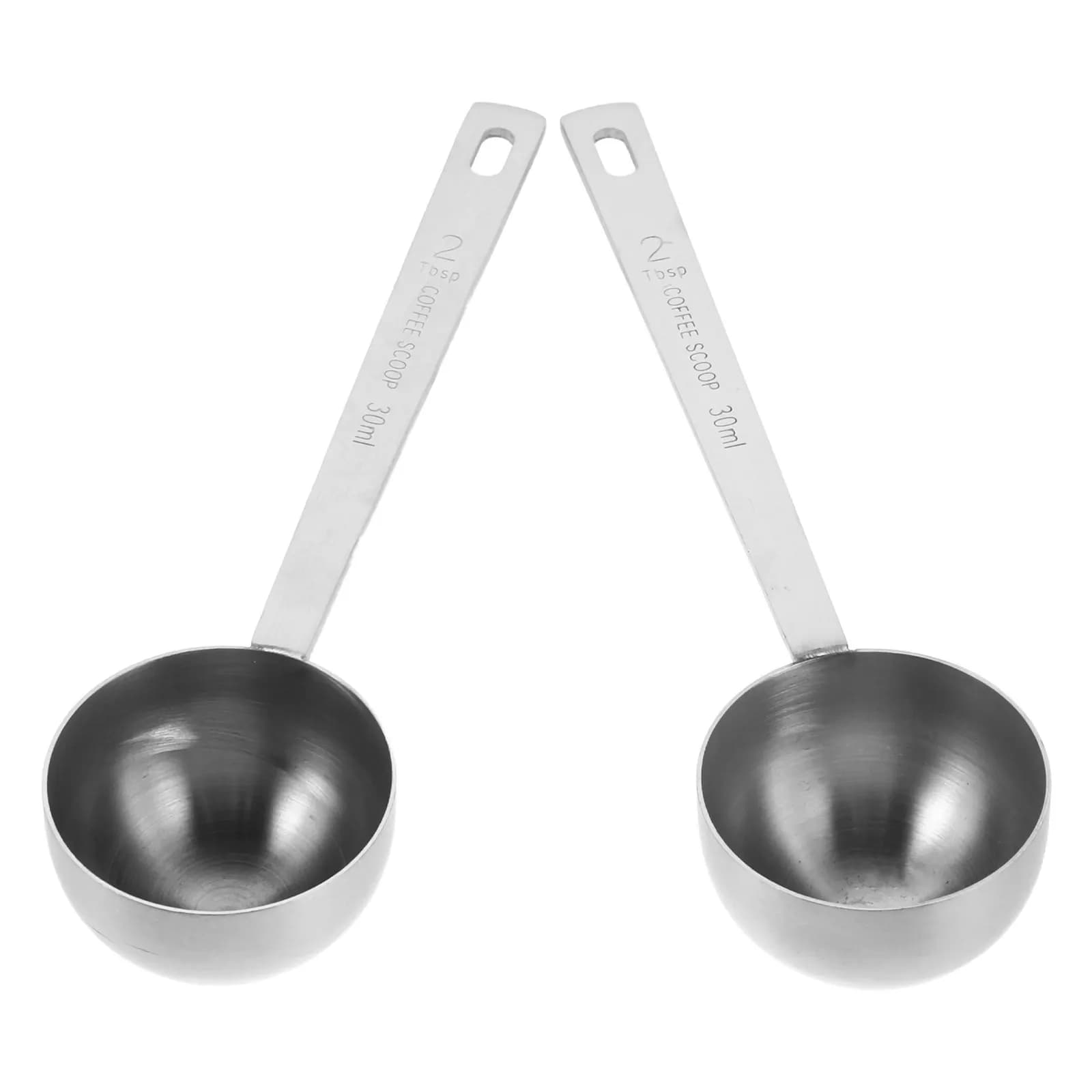 2Pcs Stainless Steel Coffee Scoop 30Ml Measuring Tablespoon for Protein Powder Flour Sugar Spices Tea Leaves Baking Dry