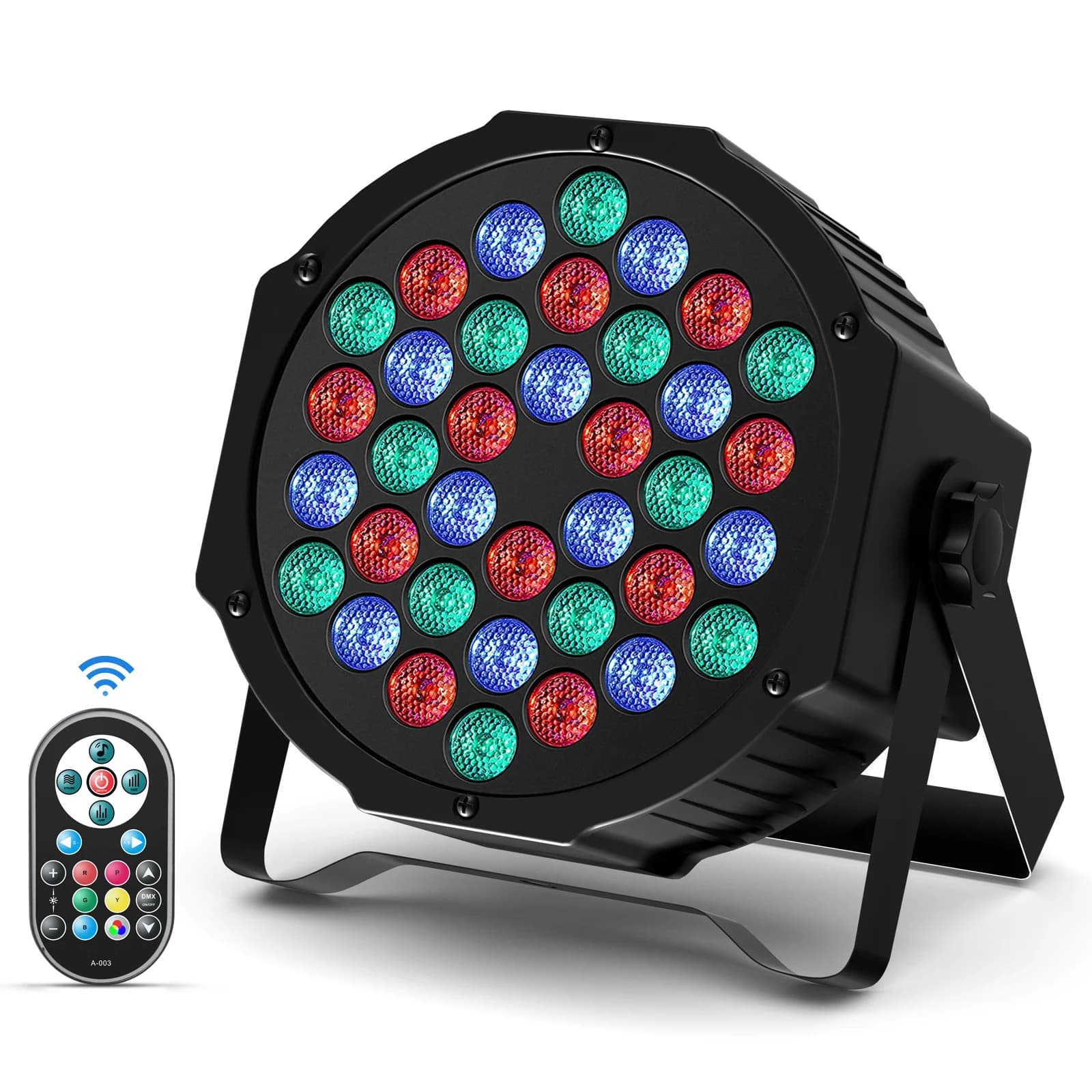 U'King 4PCS/8PCS 36LED Par Lights RGB LED DJ Stage Light con telecomando DMX512 Sound attivato per Party Stage Effect Light