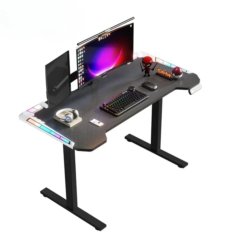 l Set da tavolo consolle bianco 3D Comoda sedia da gioco per PC con funzione estensibile per cas da gioco per computer in metallo Dungeons Dragons