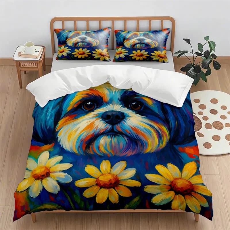 Set copripiumino con stampa digitale, copripiumino e federa senza lenzuola, copripiumino con stampa animalier dei cartoni animati