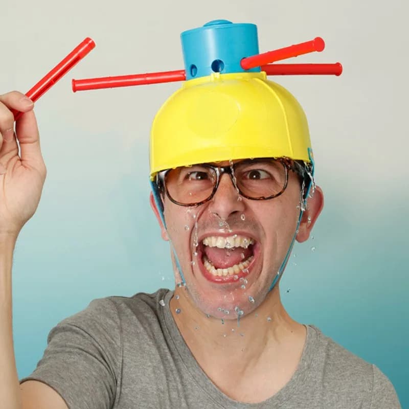 Gioco con la testa bagnata Cappello da sfida dell'acqua bagnata Trick Party Prop Hat giochi di società per amici interazione genitore-figlio jogo regali di compleanno