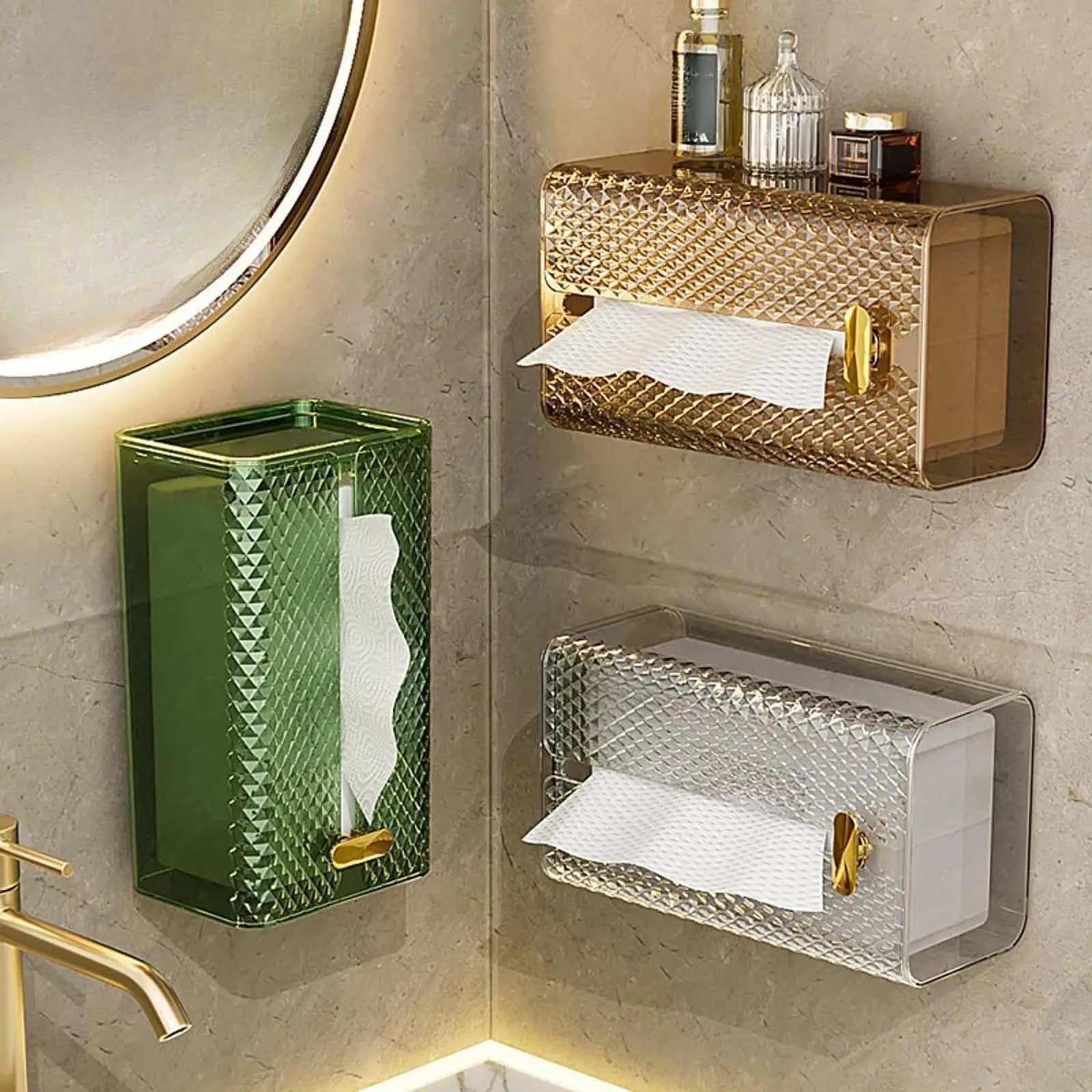 Porta fazzoletti da parete, moderno, organizer per fazzoletti, portaoggetti per carta igienica, per bagno, ufficio, soggiorno, ristorante, scrivania