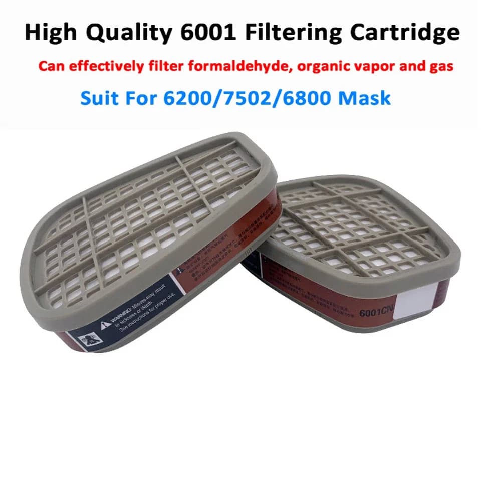 Cartuccia filtro organico 6001/6002 5N11 in cotone antipolvere adatto per maschera antigas 3M 6200/7502/6800 respiratore spray per verniciatura chimica
