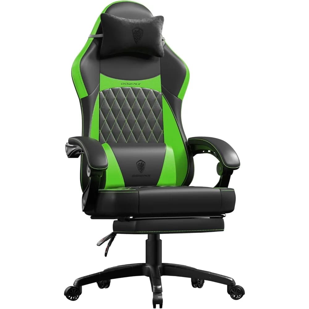 Sedia da Ufficio con Schienale Alto, Cuscino con Molle Insacchettate Individuali, Design Ergonomico, Funzione Massaggio Lombare e Poggiapiedi