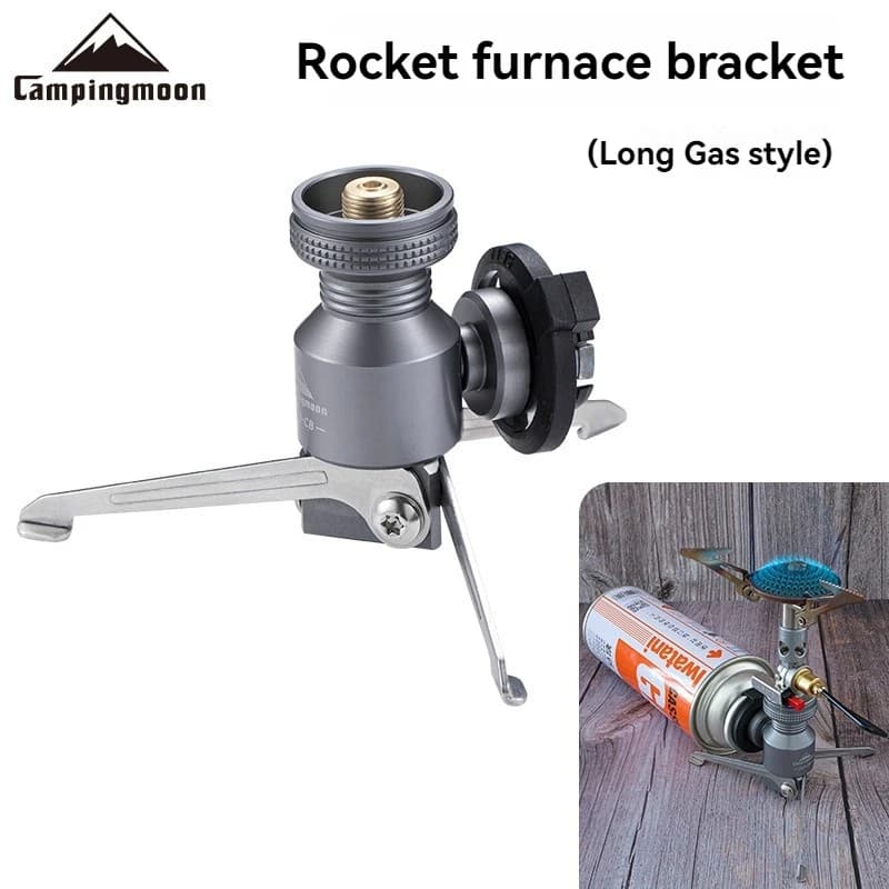Tripod Adapter For Outdoor Gas Lamps And Stoves Integrated Stove Stand Long Gas Canister Compatible Rocket Stove Head Support