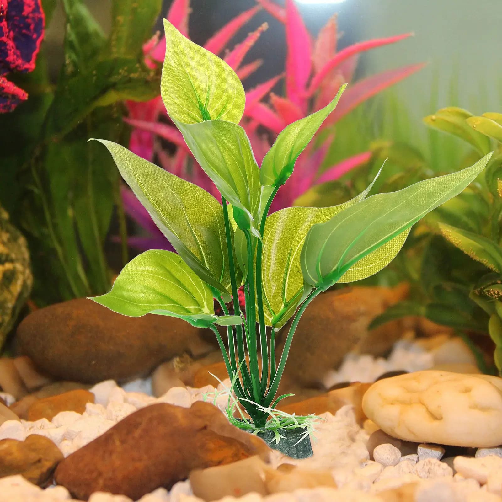 Decoration for Aquarium in Resin, Artificial Plants Realistic for Fish and reptiles, Ornament for Aquatic Landscapes