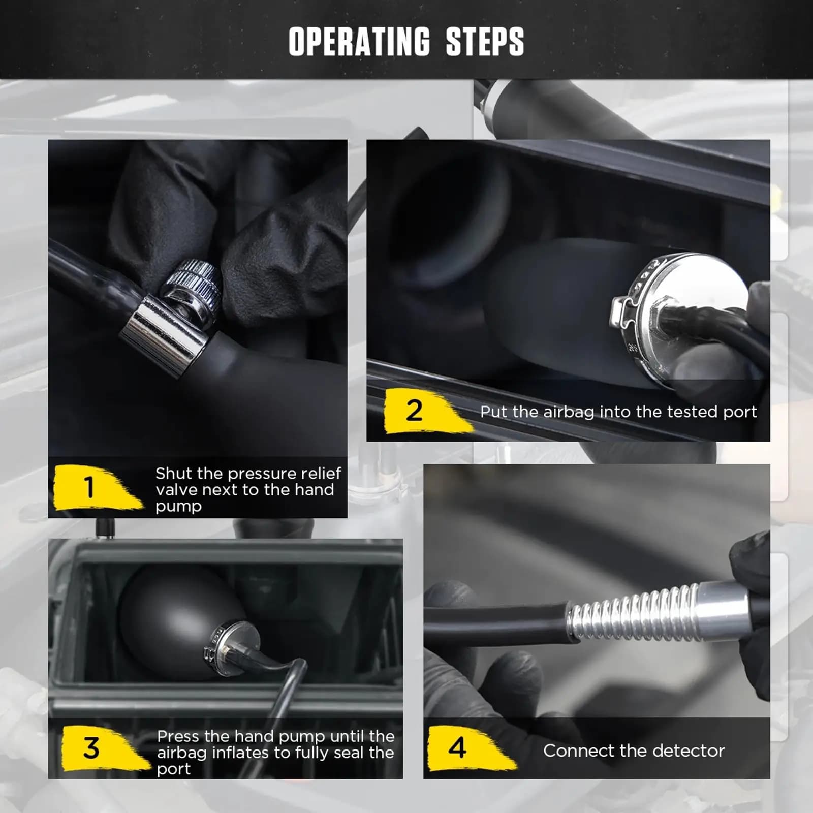 Automotive Smoke Machine Bladder Durable Rubber Leak Tester Detector High Performance Easy Intake Adapter for Smoke Leak Testing