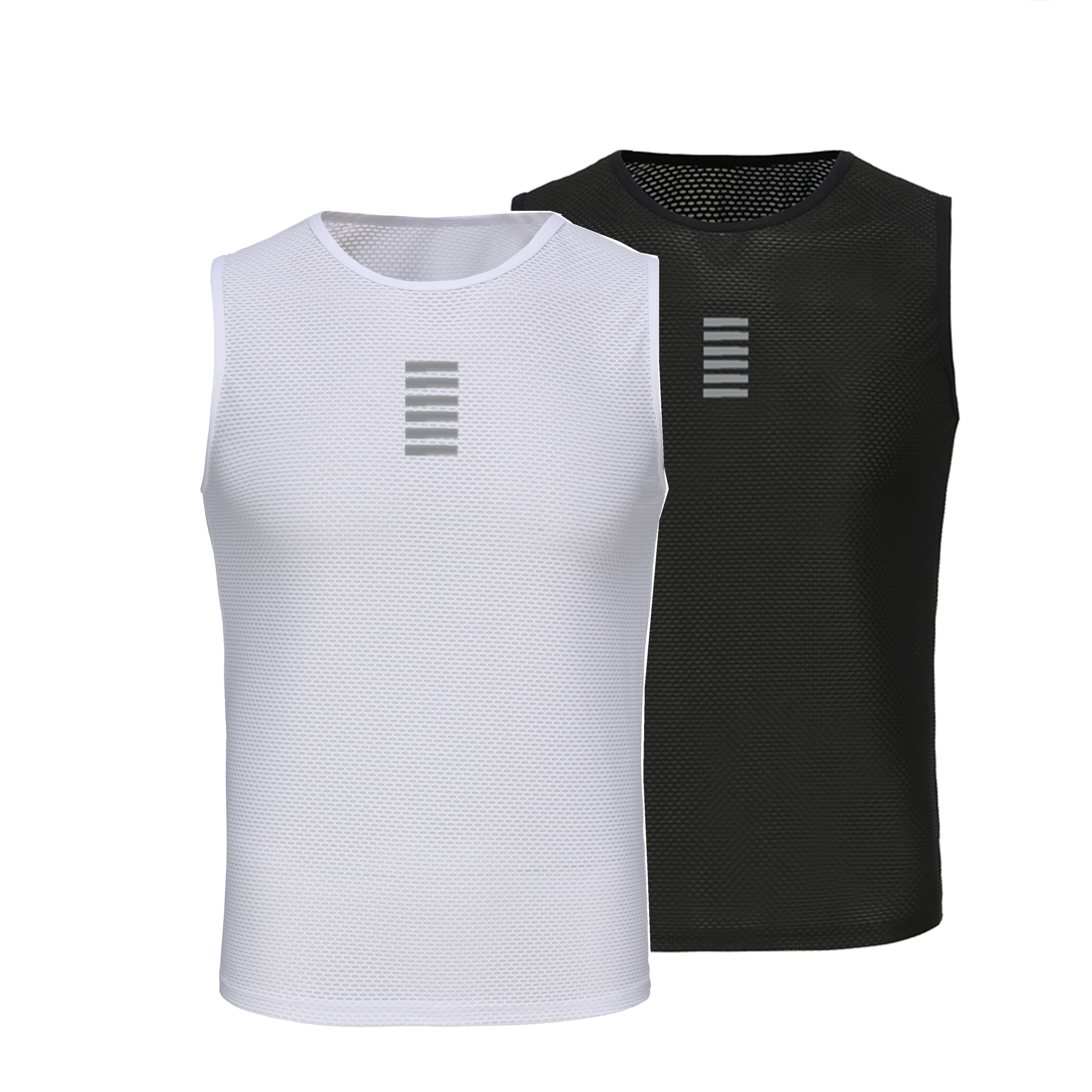 Cycling Reflective Base Layer Underwear White Cycling Jersey Sport Vest Men Undershirt Quick Dry Elastici Vest Road Bike Jersey