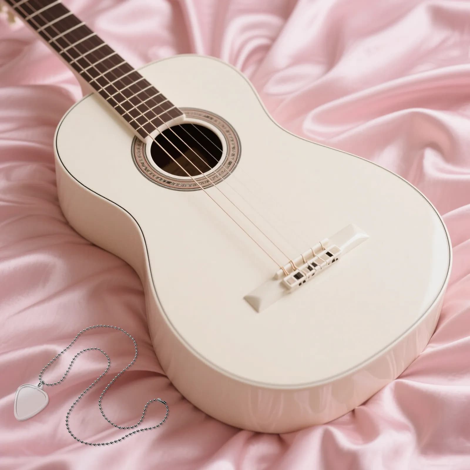 Portaplettro a Forma di Cuore Trasparente di Dimensioni Standard, Ciondolo Portaoggetti per Chitarra Elettrica, Acustica, Basso e Ukulele