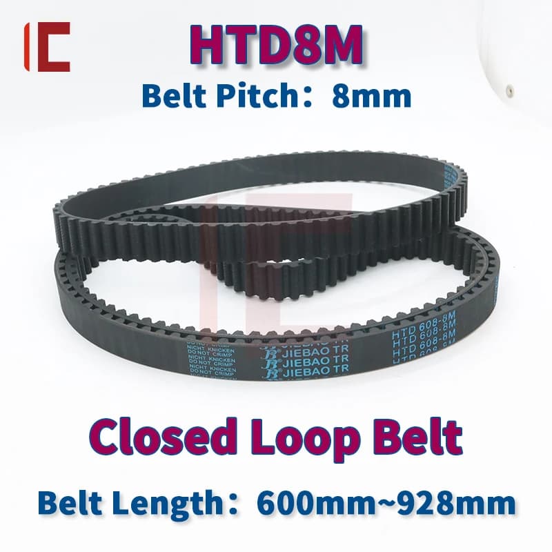 Cinghia dentata HTD 8M Lunghezza da 600mm a 928mm, Cinghia dentata HTD8M, Cinghia HTD 8M 15mm 20mm 25mm 30mm 40mm, Cinghia in gomma a circuito chiuso