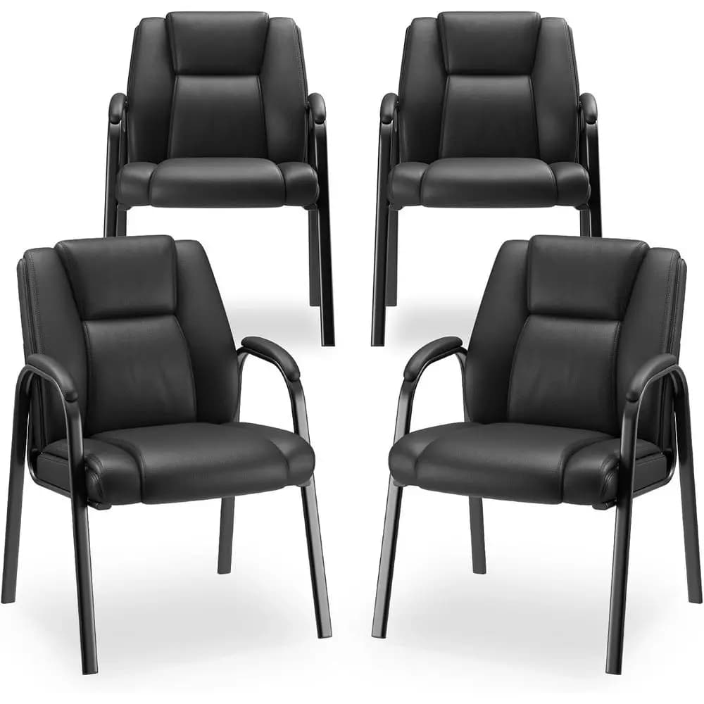 Office Chair Gt with Arms, PU Leather Chair for Office and Waiting Room, 250 LBS, Steel Structure Single-lock Sauce, Sponge Bearing