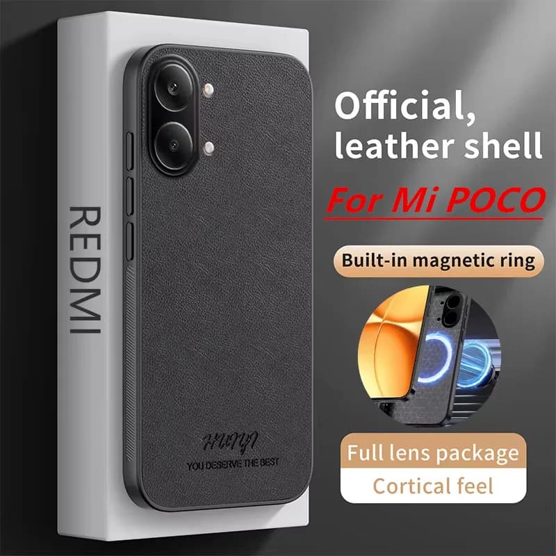 Custodia per telefono in pelle di lusso con magnete integrato per Mi POCO X5 X6 X7 X8 Pro Max F5 F6 F7 F8 Pro Ultra M6 M7 M8 Pro, cover antiurto