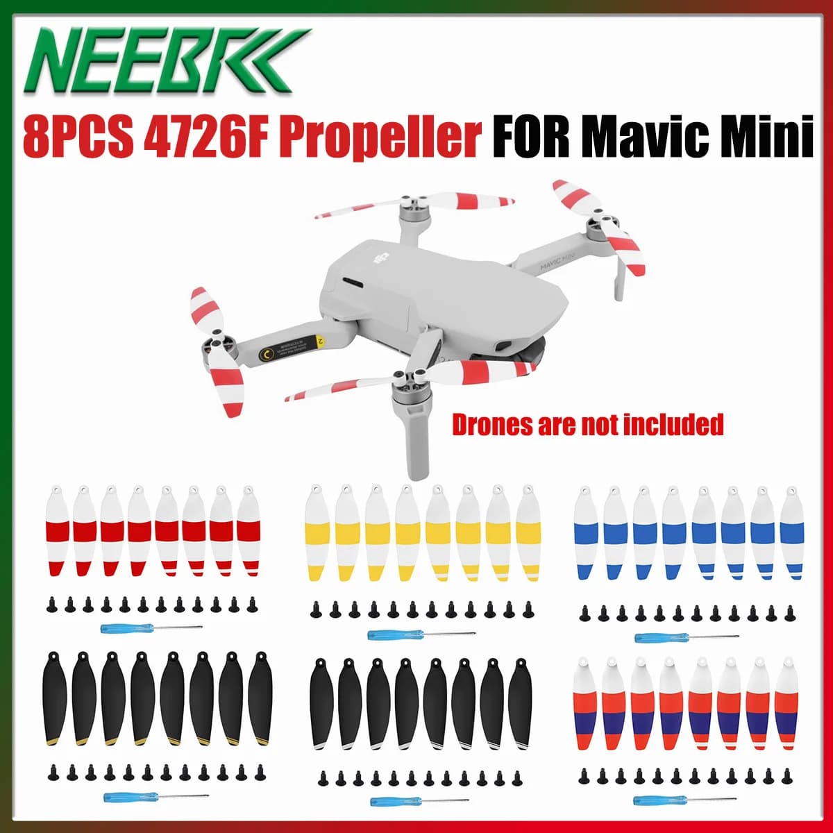 8PCS 4726F Small Helical Pala Drone Low Helical Rumors Fans Portals for Mavic Mini Spare Parts Accessories