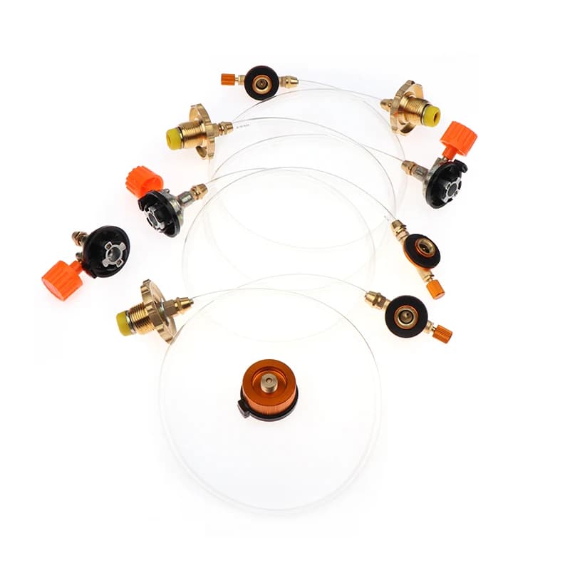 Outdoor Gas Tank Inflation Valve Adapter Camping Stove LPG Cylinder Refill BBQ Connector