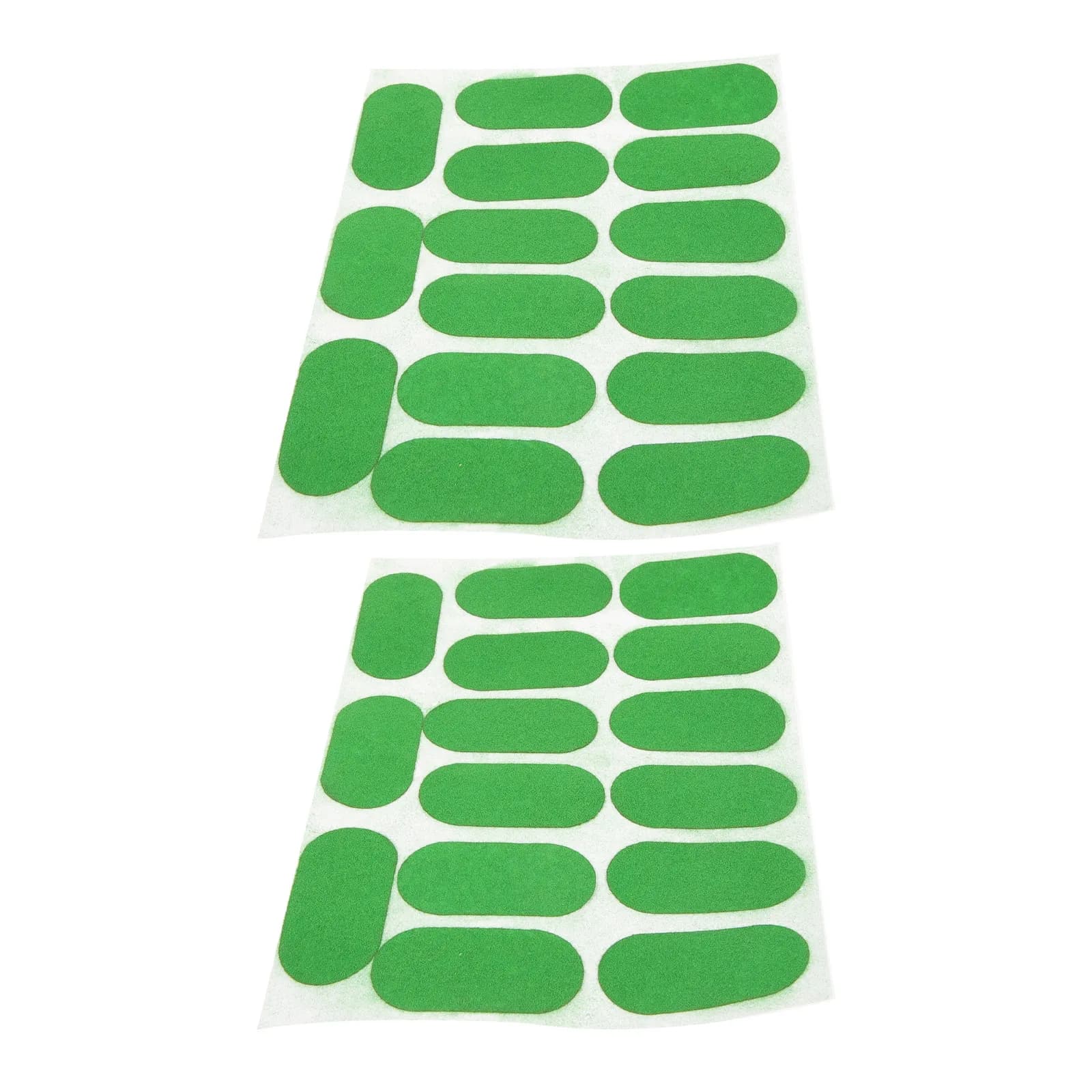 2 Sheets Billiard Table Repair Stickers 1.97x0.98 Inch Green Pool Cloth Fix Patches Snooker Spot Protectors Cue Sport